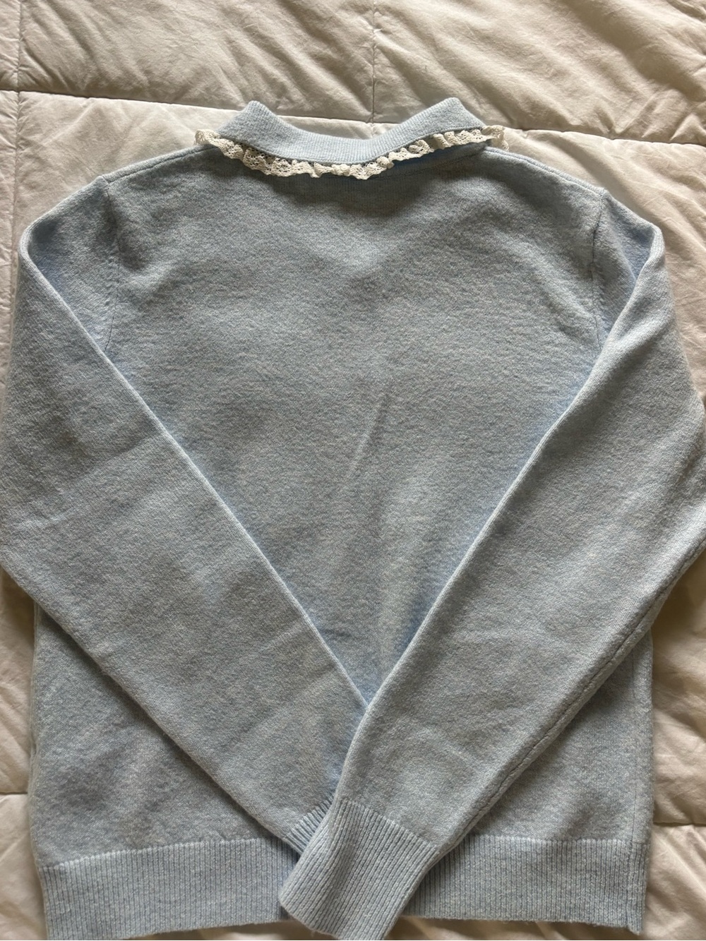 twik Peter Pan Collar Pearl Cardigan - Picture 2 of 5